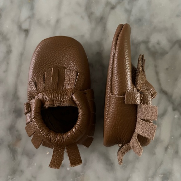 bird rock baby moccasin infant size 3 saddle brown - Picture 6 of 7